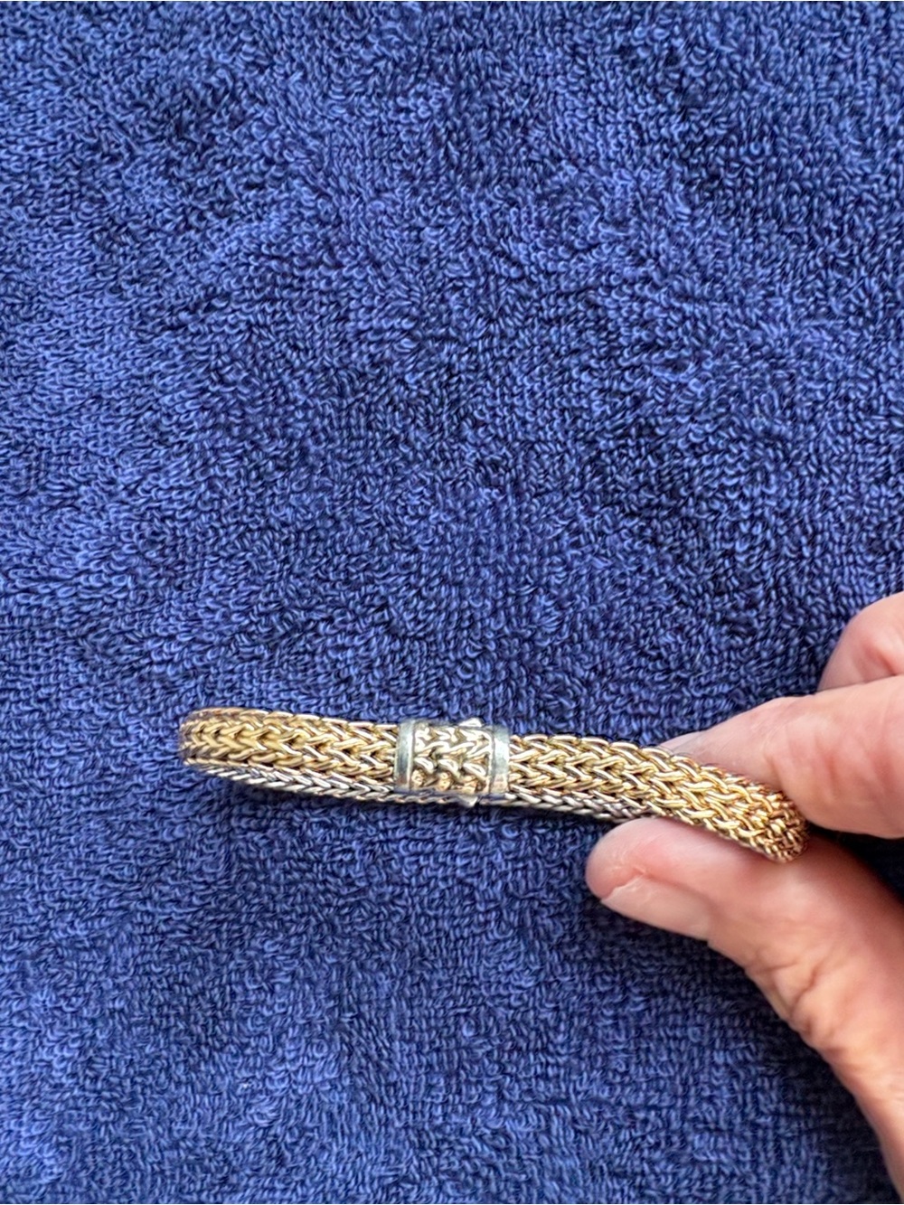 Sterling Silver and Gold Woven Bracelet